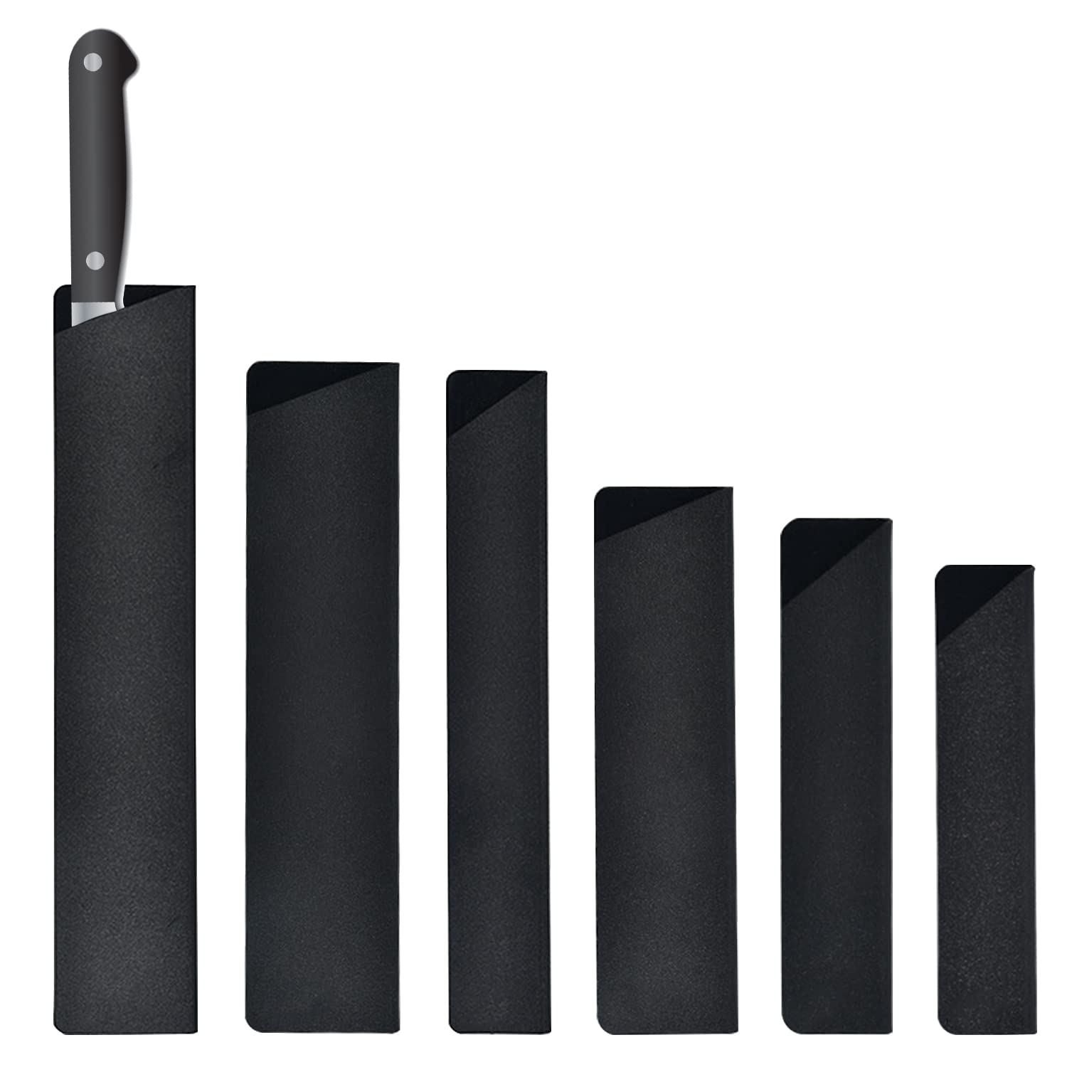 Knife Blade Protectors – 6 Piece ABS Flocking Scabbard Set