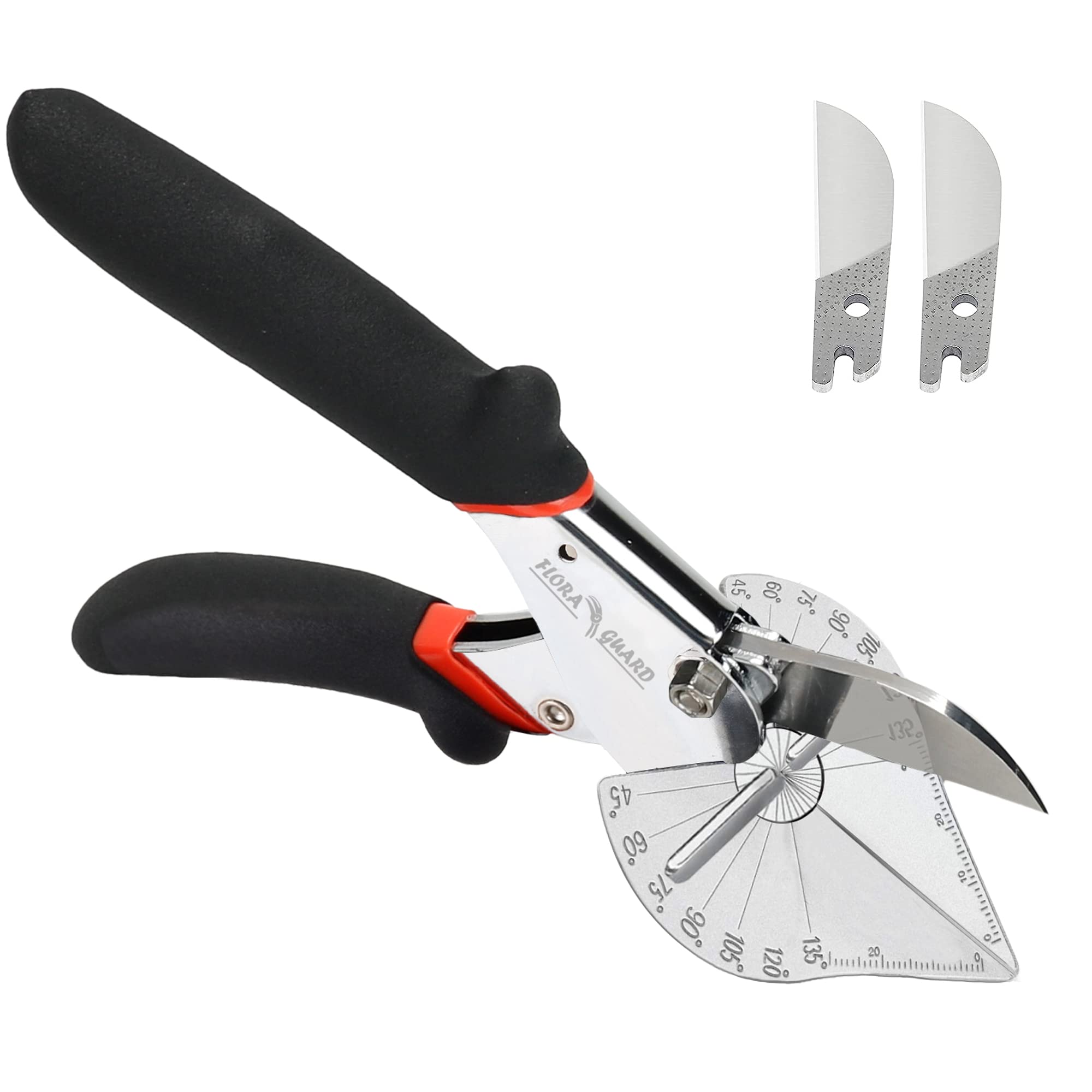 FLORA GUARD Miter Shears – Multi Angle Trim Cutter with 2 Spare Blades