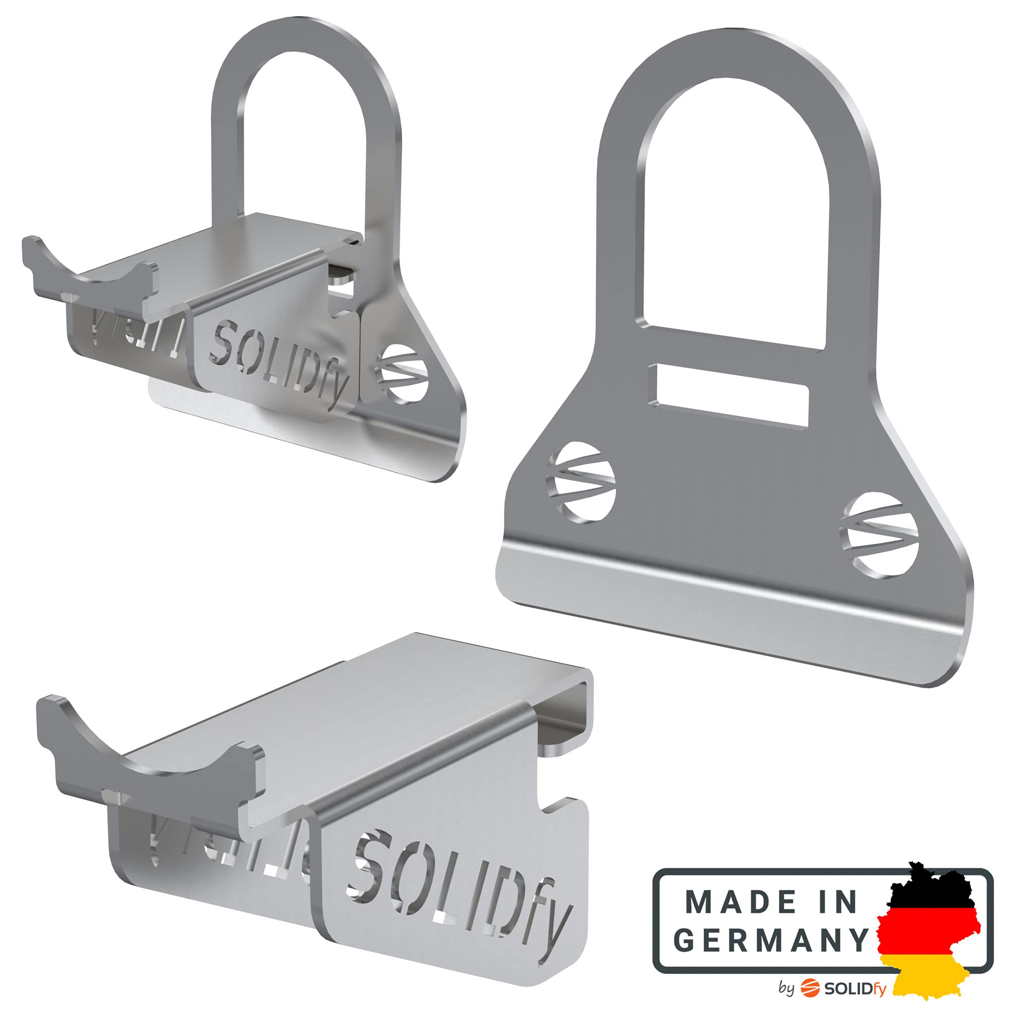 SOLIDfy Pool Hose Holder - 2 Pack Stainless Steel Kink Protection 26-38mm