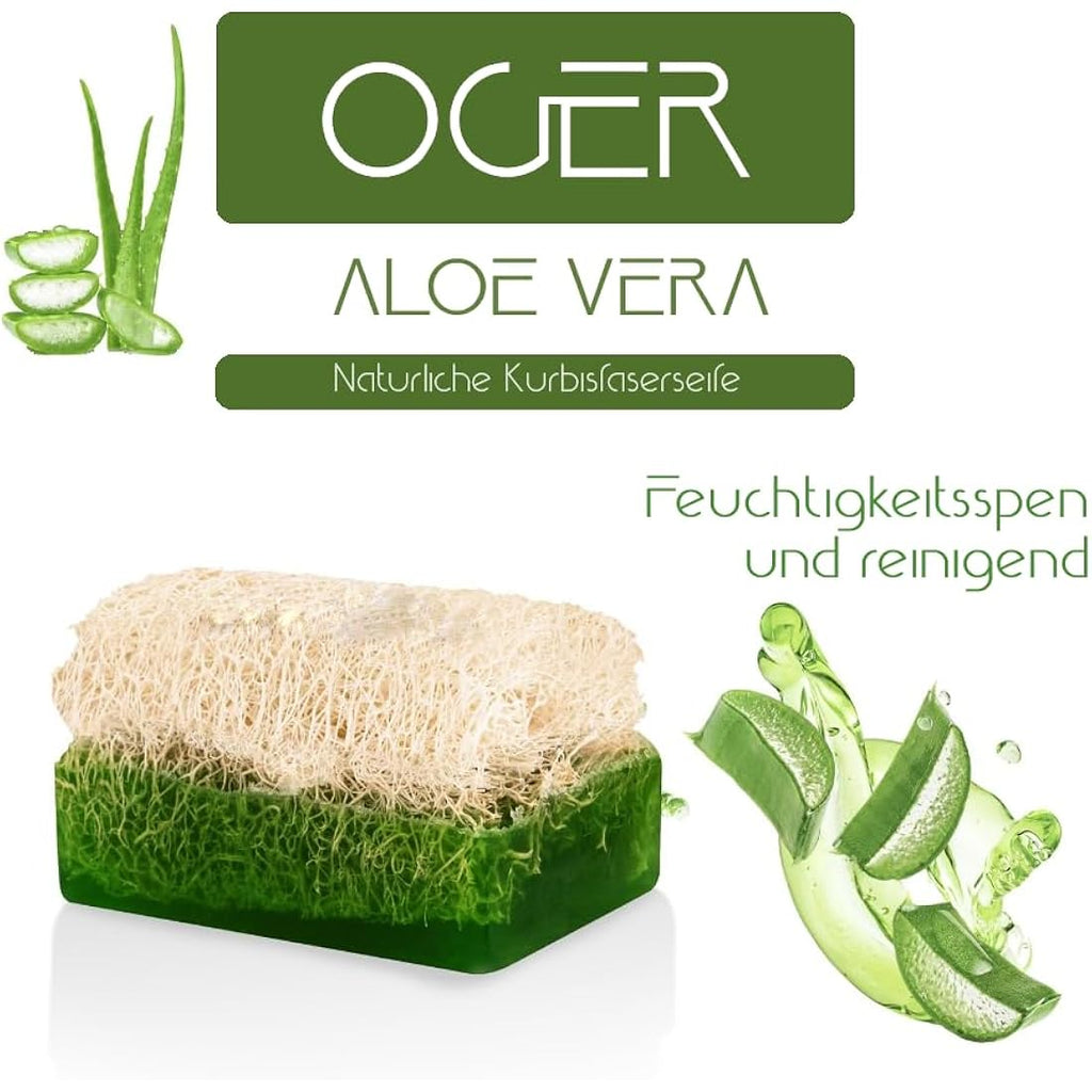 Oger Natural Pumpkin Fibre Exfoliating Soap Set - 4 Pack by Jolof Store