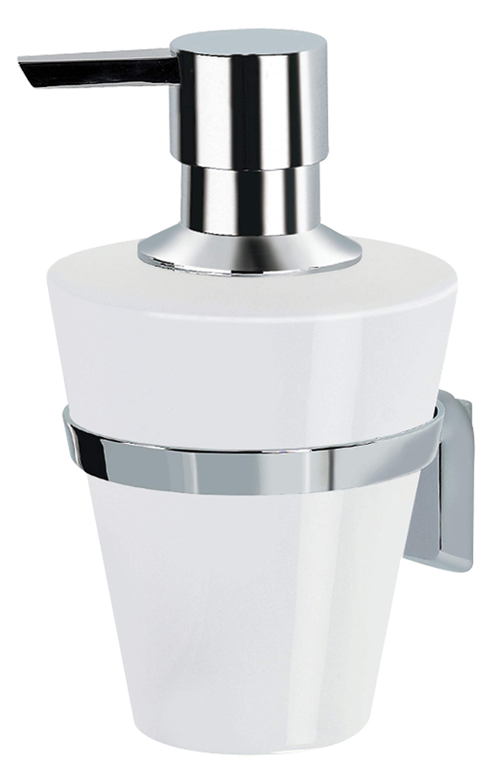 Spirella Max Light Soap Dispenser | White Porcelain & Chrome Metal