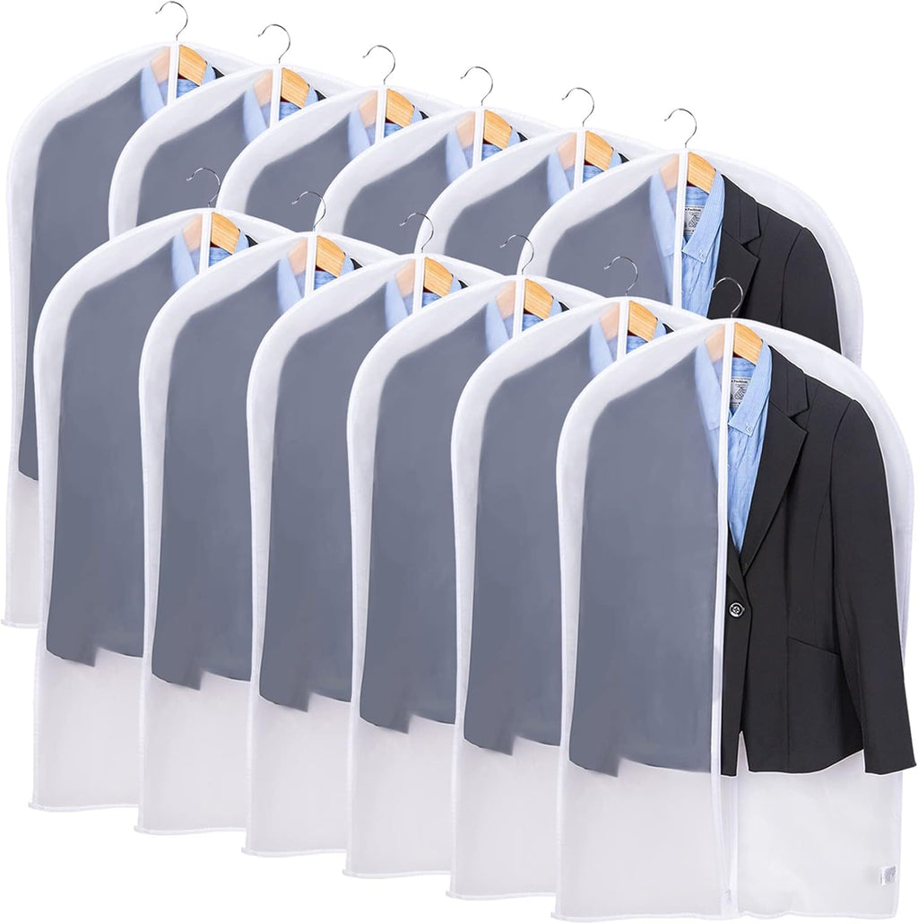 Niviy Garment Covers 60 x 120 cm, PEVA Clothes Covers with Zip, 12 Pack