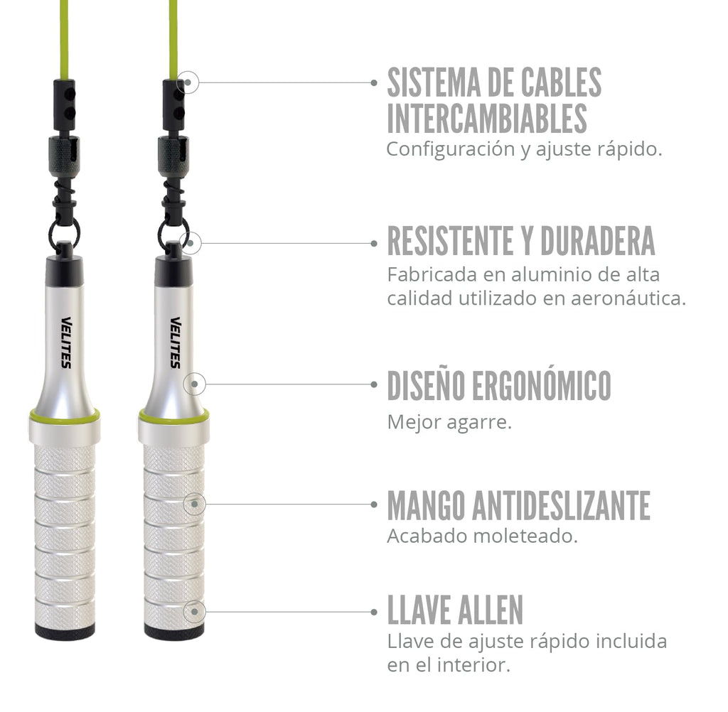 Velites Earth 2.0 Weighted Skipping Rope | Aluminum Fitness Speed Rope