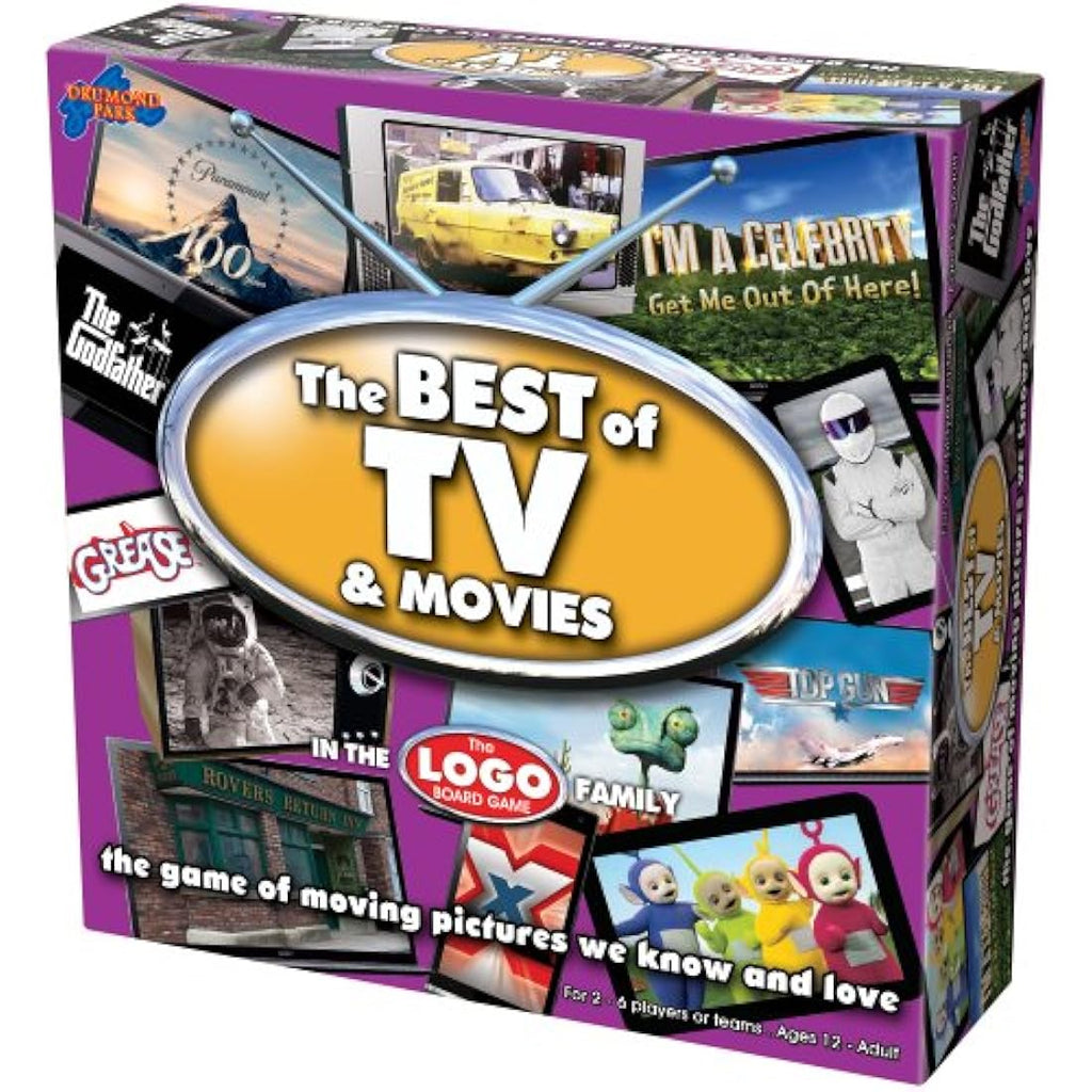 Drumond Logo Best of TV & Movies Board Game – Family Trivia for Ages 12+