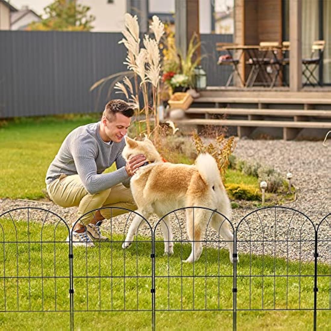 Metal Garden Fence – 10 Pack Rustproof Decorative Wire Panels