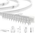 JIHXYER Flexible Ceiling Curtain Track | 9.8ft Bendable PVC Rail, White