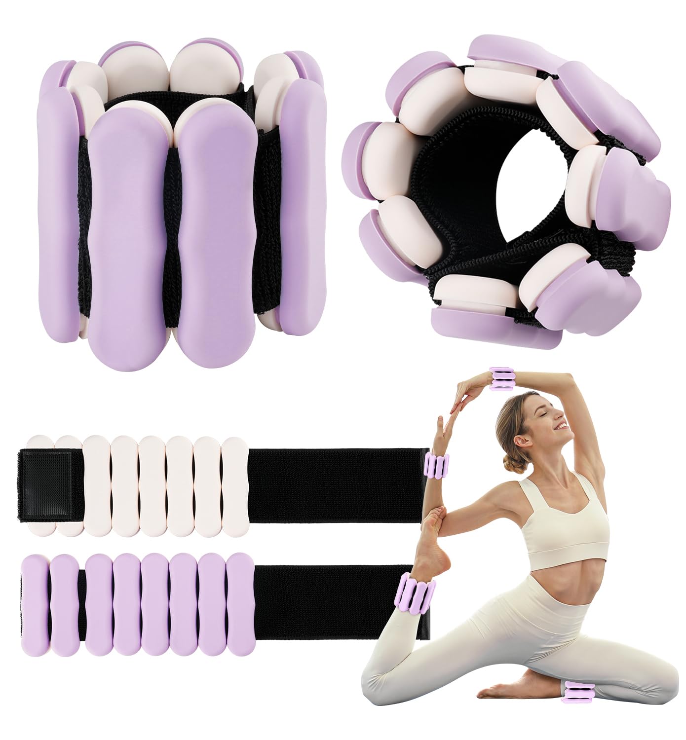 Jolof Store Adjustable Wrist and Ankle Weights - 1.5kg Pair in Grey