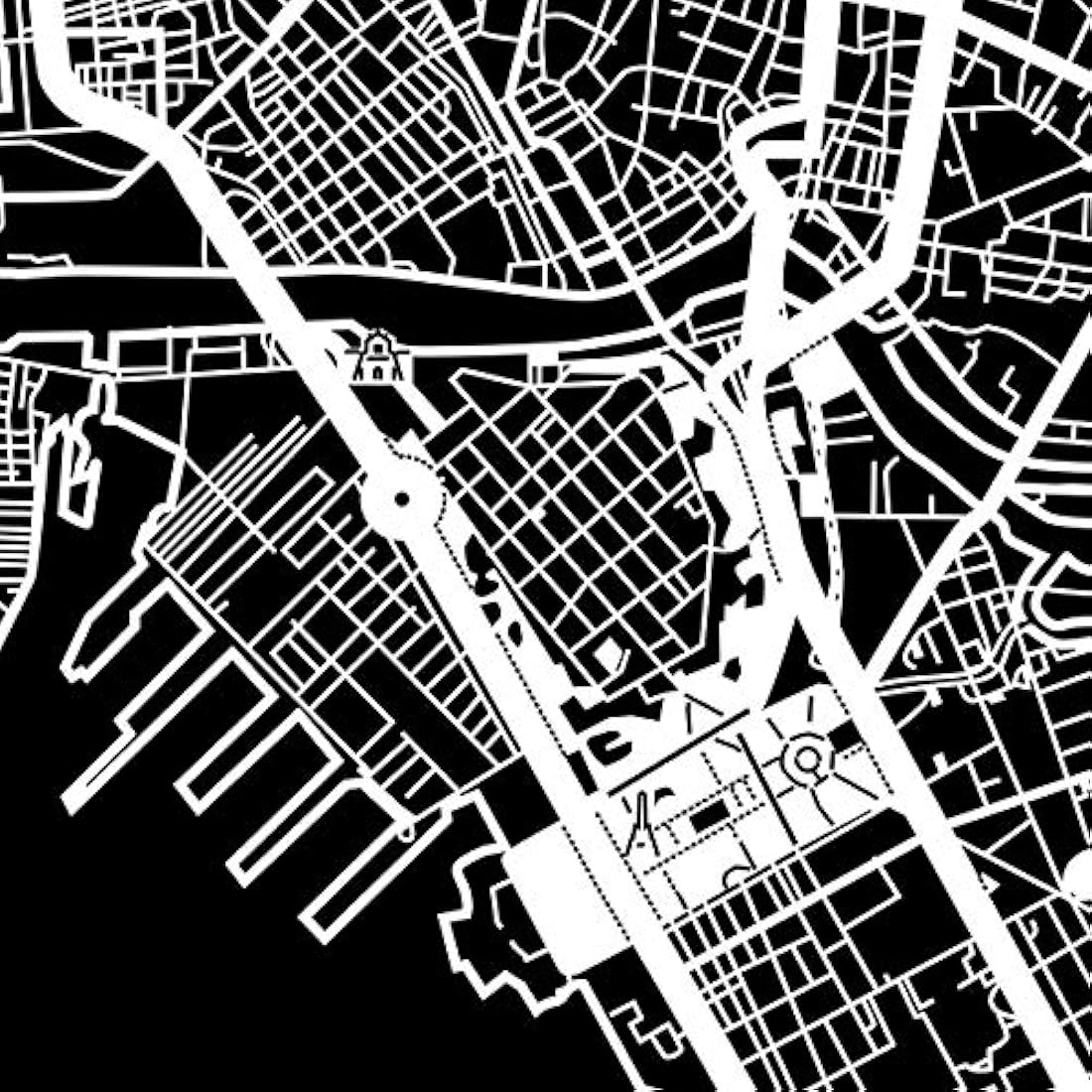 O3 Design Studio Manila Paper Cut Map – White 30x30 cm Wall Art