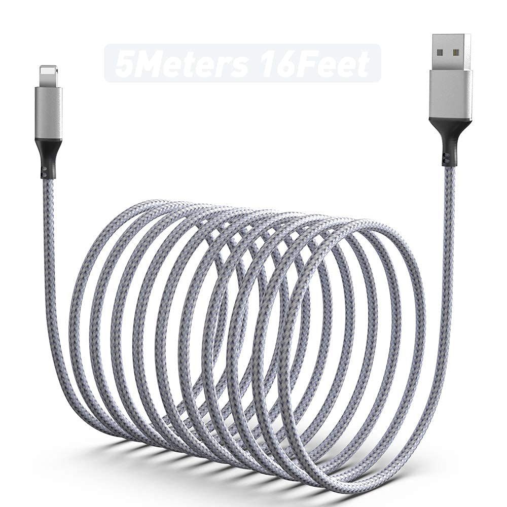iPhone Charging Cable | 5M MFi Certified Nylon Braided