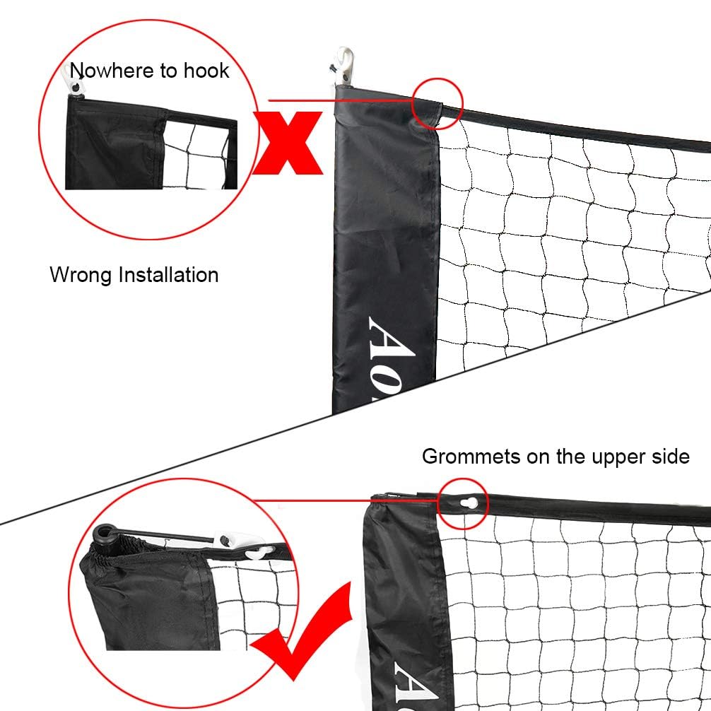 Aoneky Portable Tennis Net Set | 6ft Mini Badminton & Pickleball Net