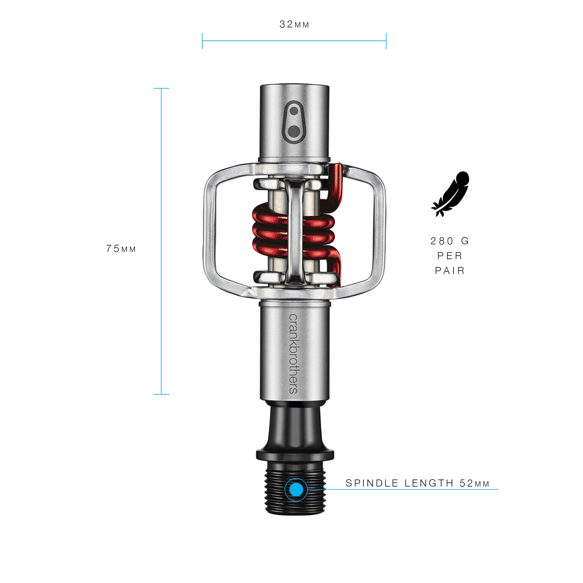 Crankbrothers Eggbeater 1 MTB Pedals – Steel Clipless for XC & Cyclocross