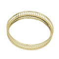 Jolof Store Gold Mirror Vanity Tray – Round Metal Cosmetic Organizer
