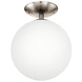 Eglo Rondo Ceiling Light – Matt Nickel Steel with Opal Glass E27