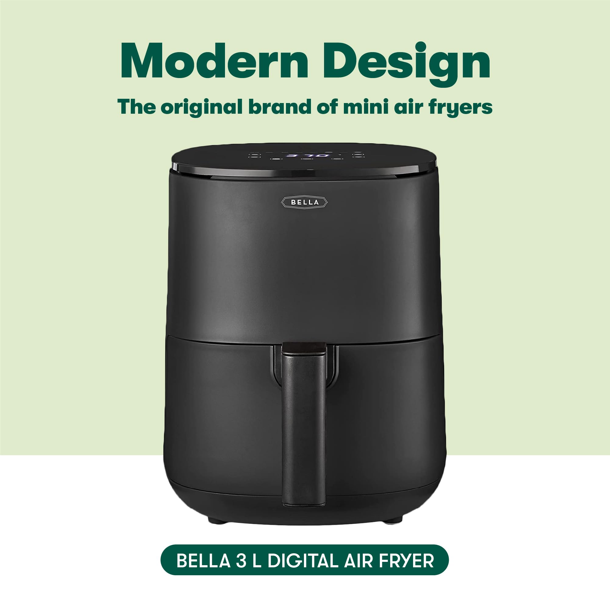 BELLA 3L Touchscreen Air Fryer Oven | 5-in-1 Multicooker, 1400W - Matte White