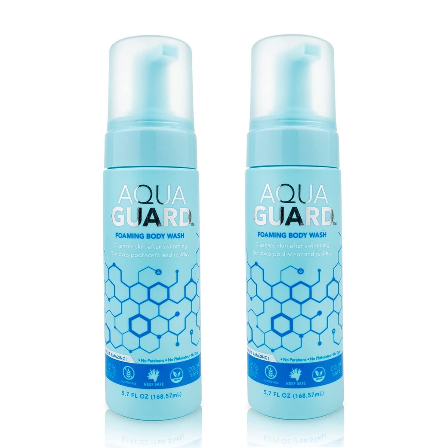 AquaGuard After-Swim Foaming Body Wash | Chlorine Neutralizing 2-Pack