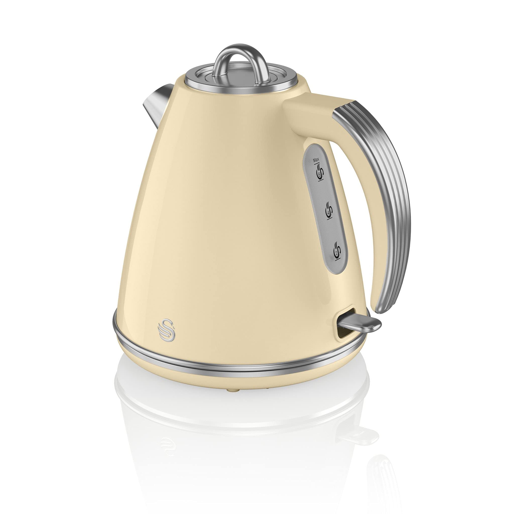 Swan Retro Jug Kettle – 1.5L Fast Boil Electric Kettle, 3KW, Cream