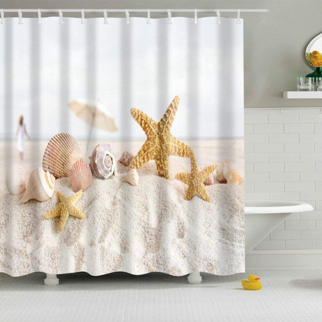 X-Labor Starfish Shower Curtain | Anti-Mould Waterproof Polyester