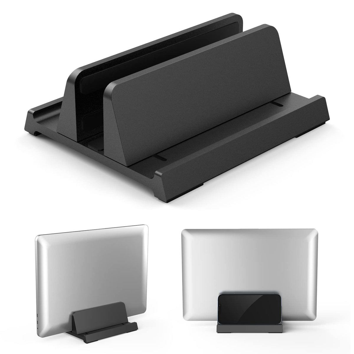 3 in 1 Vertical Laptop Stand - Klearlook Adjustable ABS Notebook Dock,Space-saving Desktop Laptop Holder Compatible - image 1