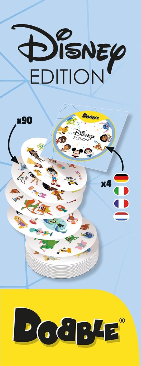 Dobble Disney & Pixar Card Game by Snaps – 90 Cards Family Board Game