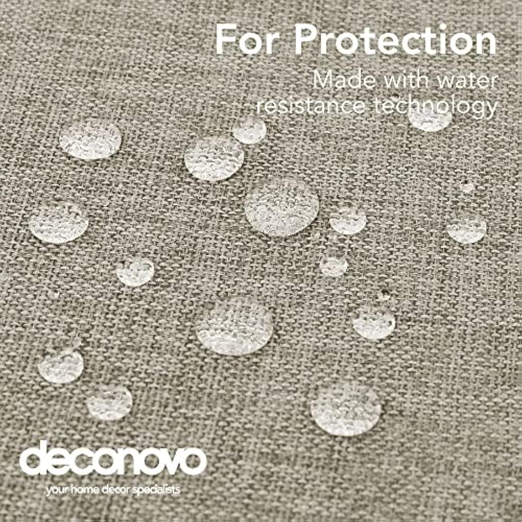 Deconovo Faux Linen Rectangle Tablecloth | Water Resistant 52x70in