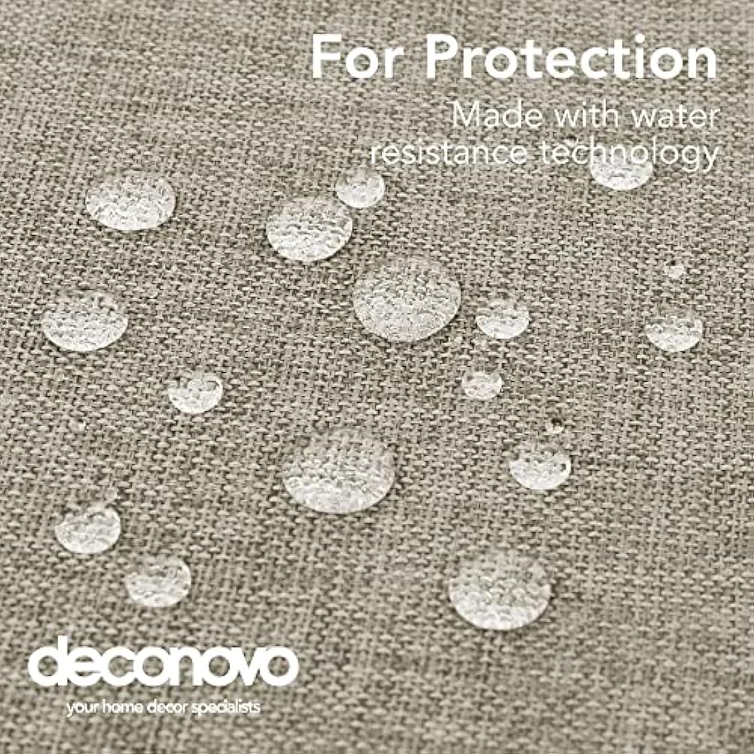 Deconovo Faux Linen Rectangle Tablecloth | Water Resistant 52x70in