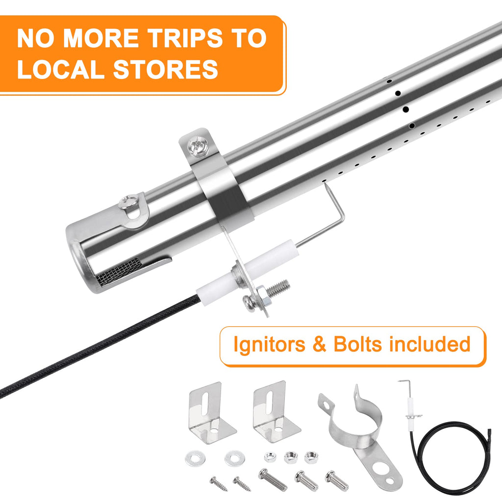 GFTIME Universal Adjustable BBQ Burner & Heat Plate Kit | Stainless Steel