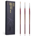 Golden Maple Kolinsky Sable Detail Paint Brushes for Miniatures, 3pc