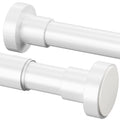 Extendable Shower Curtain Pole – 115-205cm No Drill White