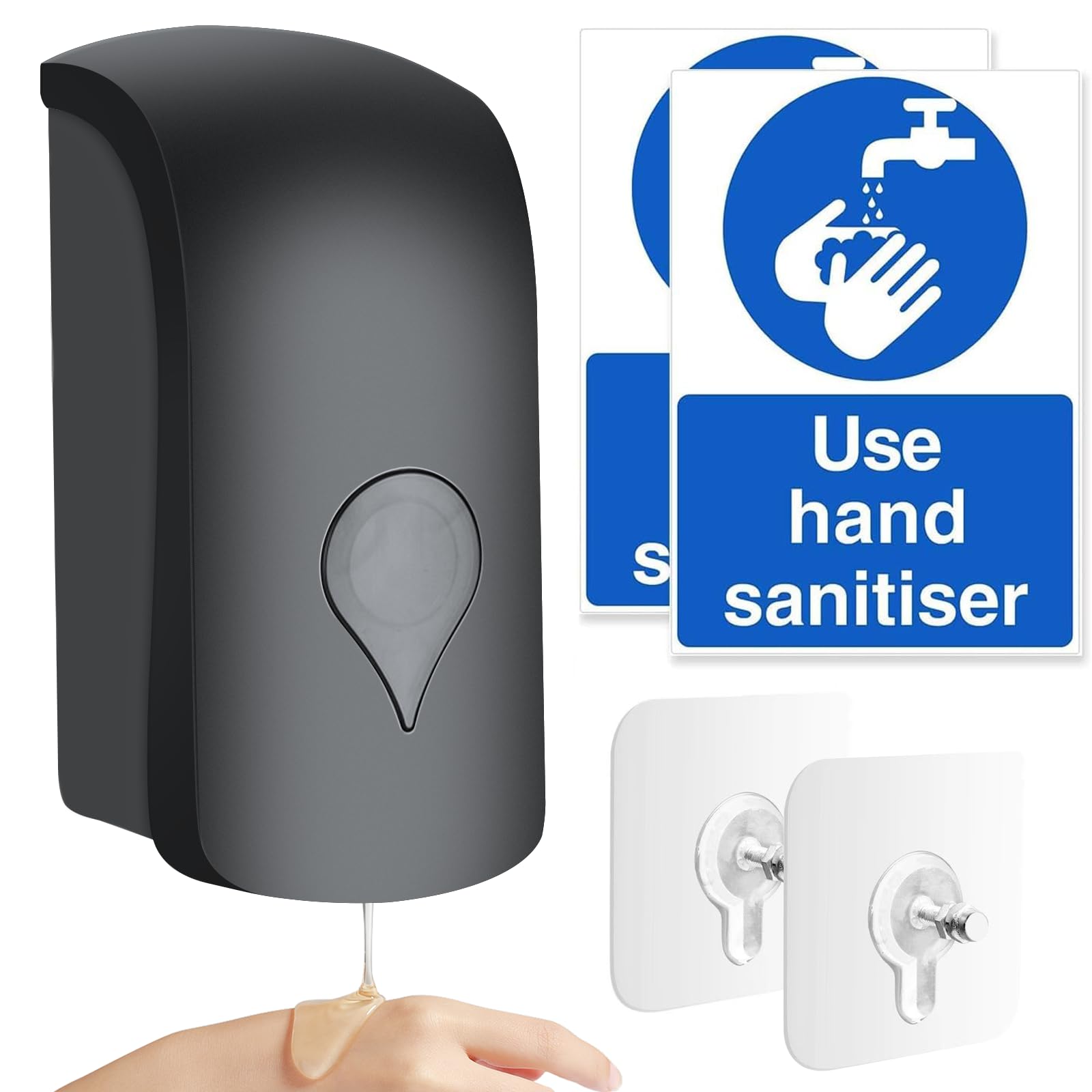 Jolof Store 1000ml Wall Mounted Soap Dispenser | Manual ABS Liquid Container