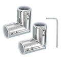 PATIKIL 90° Corner Curtain Rod Connector – 1 Inch Stainless Steel, 2 Pcs