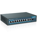 YuanLey 11 Port Gigabit PoE Switch | 120W 802.3af/at Unmanaged Metal