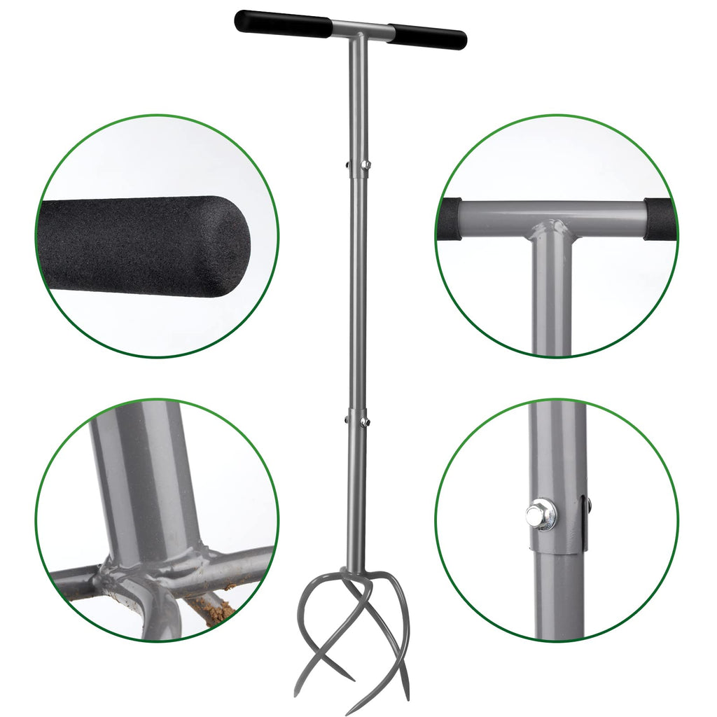 Walensee Manual Hand Tiller – Steel Garden Claw Cultivator & Aerator