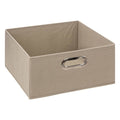 Five Storage Box Linen Beige 31 x 31 x 15 cm