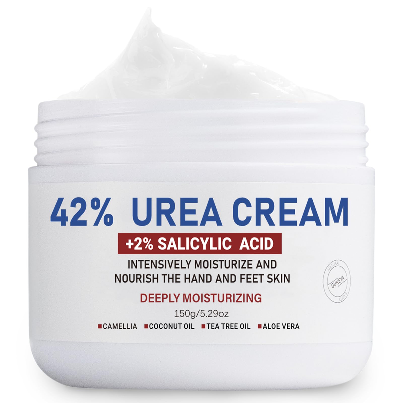 OUKEYA 42% Urea Cream with 2% Salicylic Acid for Cracked Feet and Heels