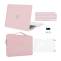 MOSISO MacBook Air 13 inch Case Bundle – Hard Shell & Sleeve, Pink