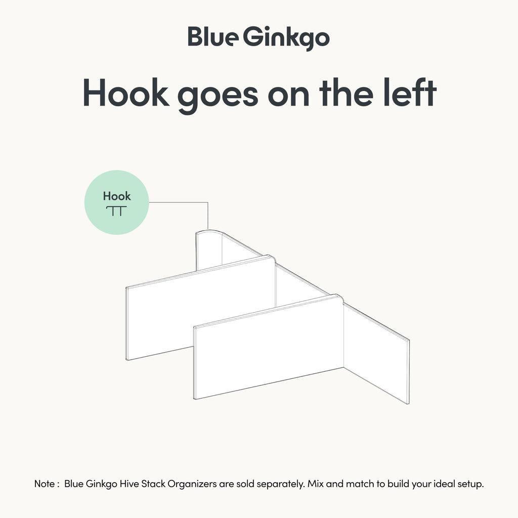 Blue Ginkgo Hive Stack Organizer Partition, White - image 3