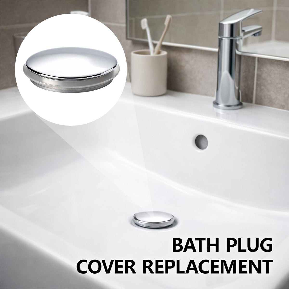 4 Pack 35mm Brass Pop Up Sink Plug Replacement - image 5