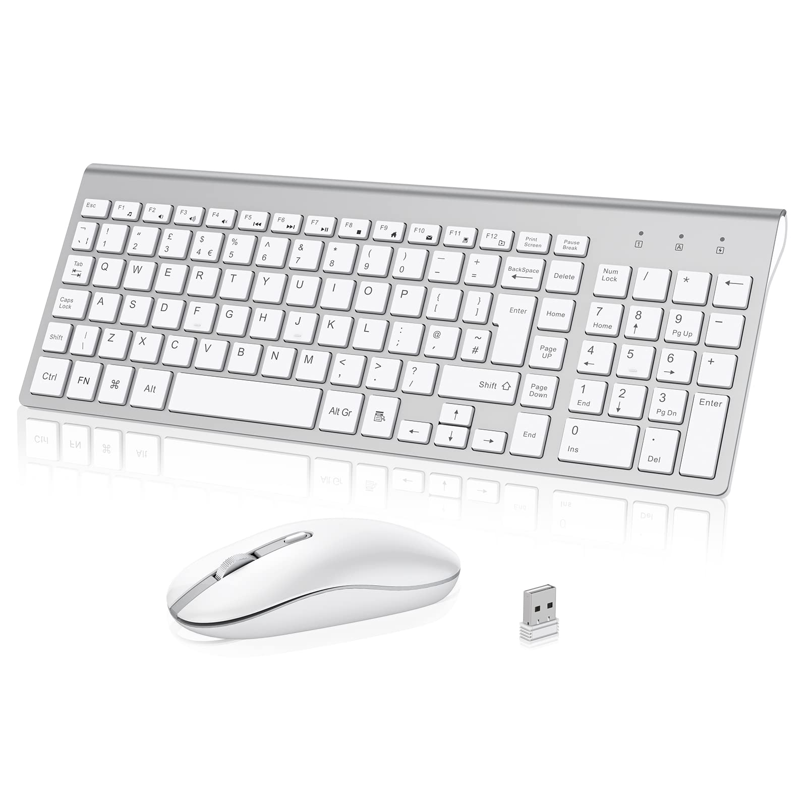 Cimetech Wireless Keyboard and Mouse Set – Ultra-Thin Silent Ergonomic