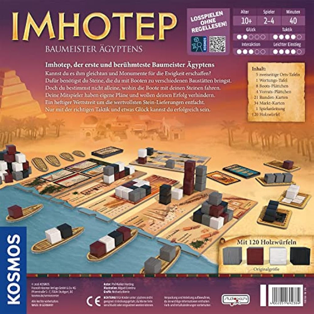 Kosmos Imhotep – Baumeister Ägyptens Familienspiel & Strategiespiel