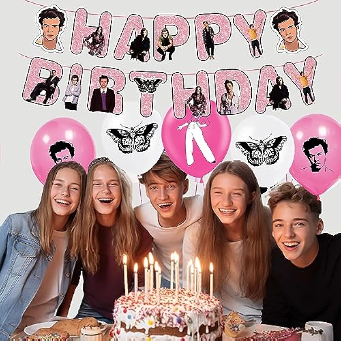 Music Singer Birthday Party Supplies - Banner, Cake Toppers
