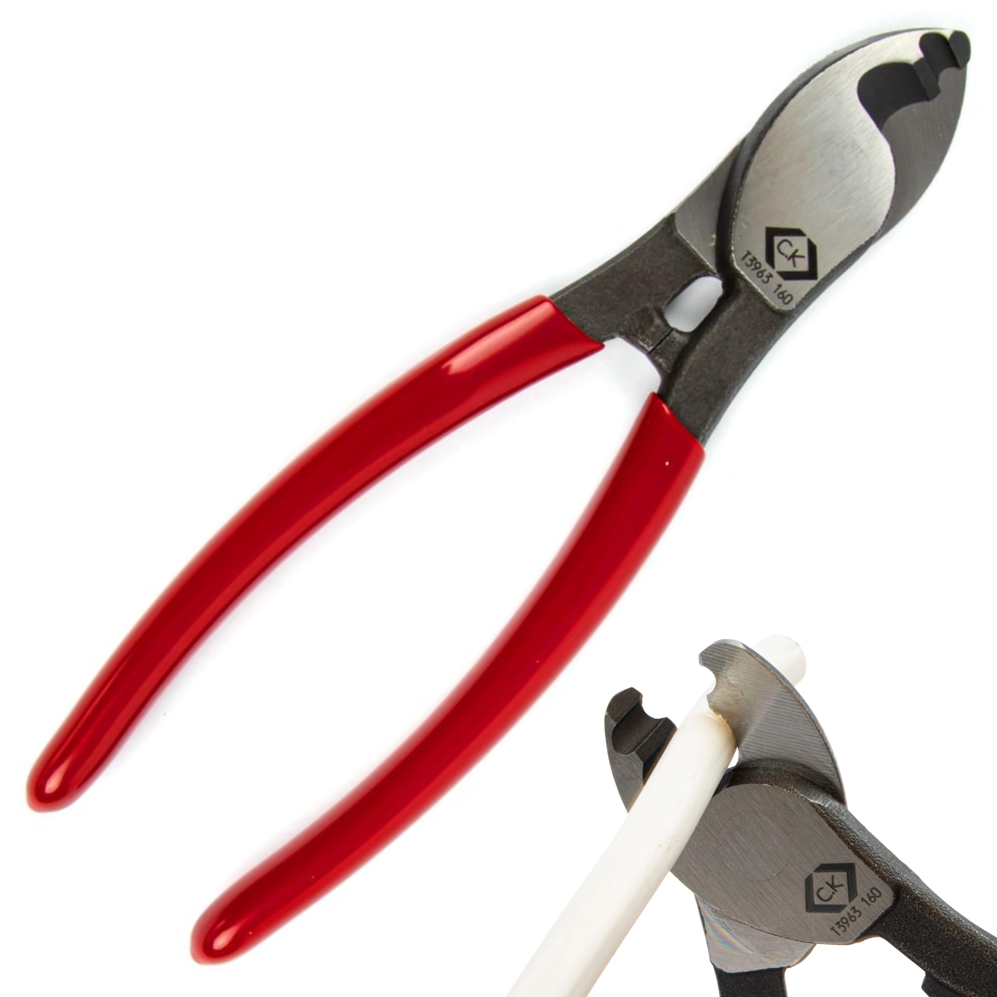 C.K T3963 Professional Cable Cutter - 160mm (6 Inch) Red Wire Cutter