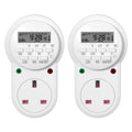 HBN Digital Programmable Plug-in Timer Socket – 7 Day Weekly, 2 Pack