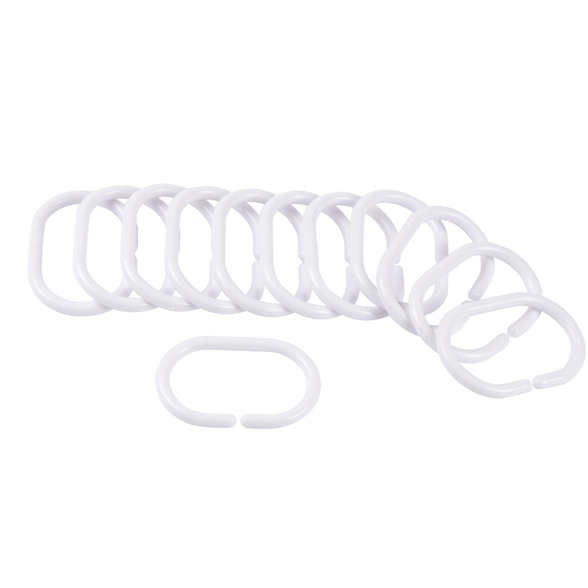 Douceur d'Intérieur Shower Curtain Rings 12 Pieces 4 X 0.4 X 6 cm white - image 1