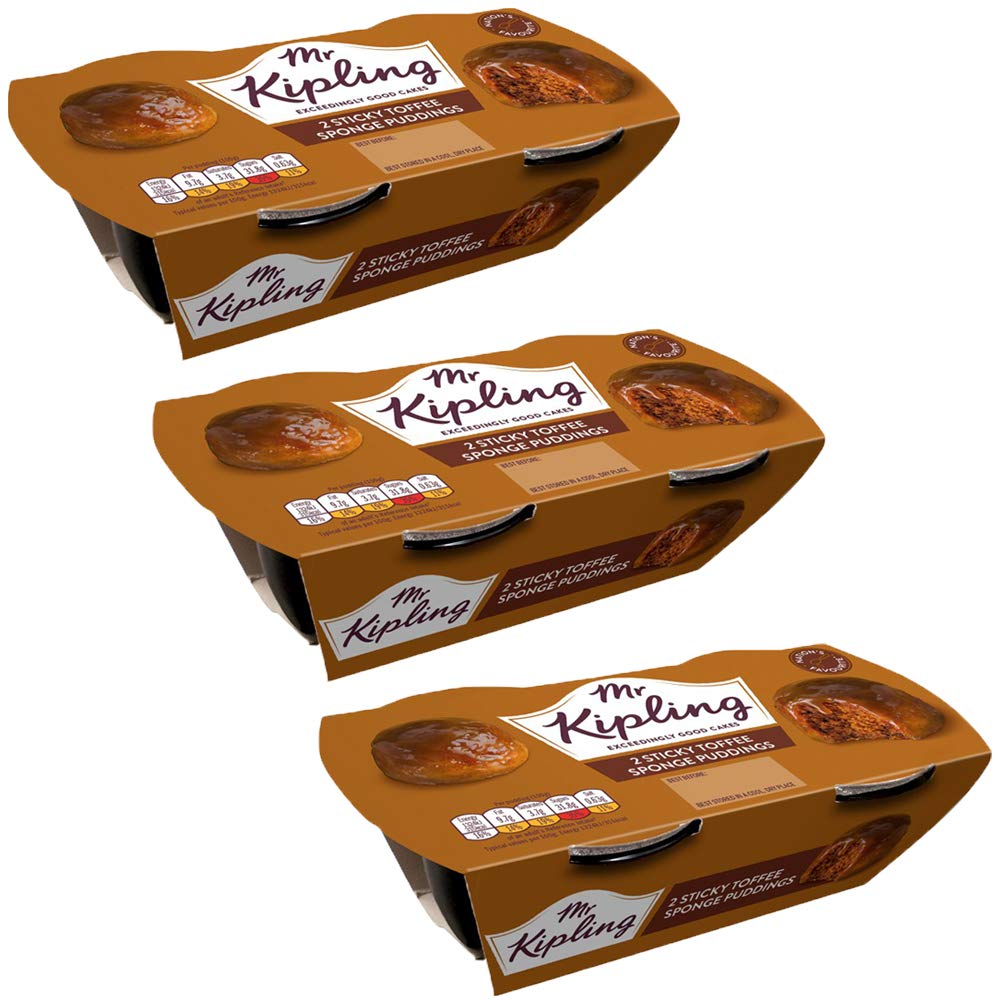 Jolof Store Sticky Toffee Sponge Pudding with Golden Syrup - 6 Pack