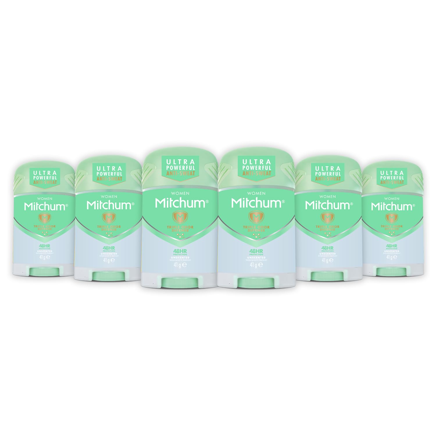 Mitchum Women Unscented Anti-Perspirant Deodorant Stick, 41g (6 Pack)