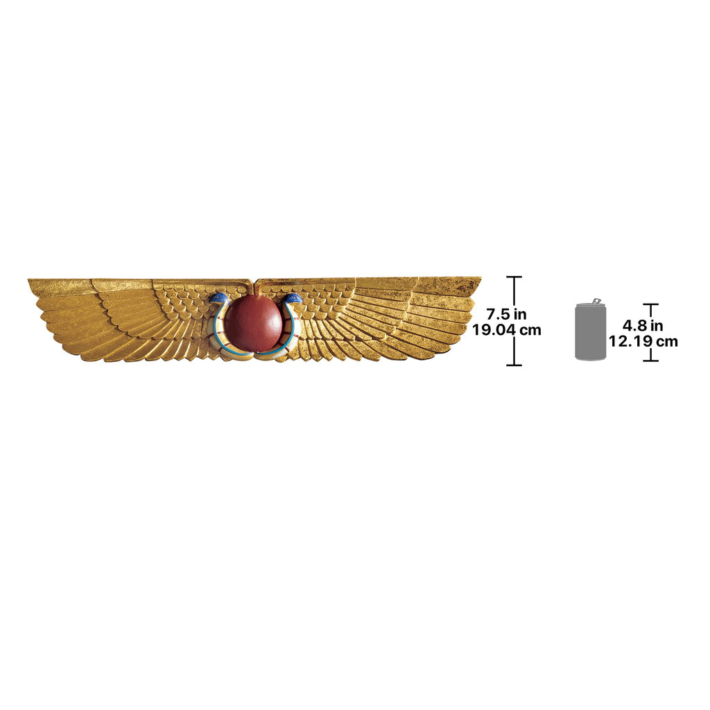 Design Toscano Egyptian Temple Wall Pediment – Hand-Painted Resin Decor