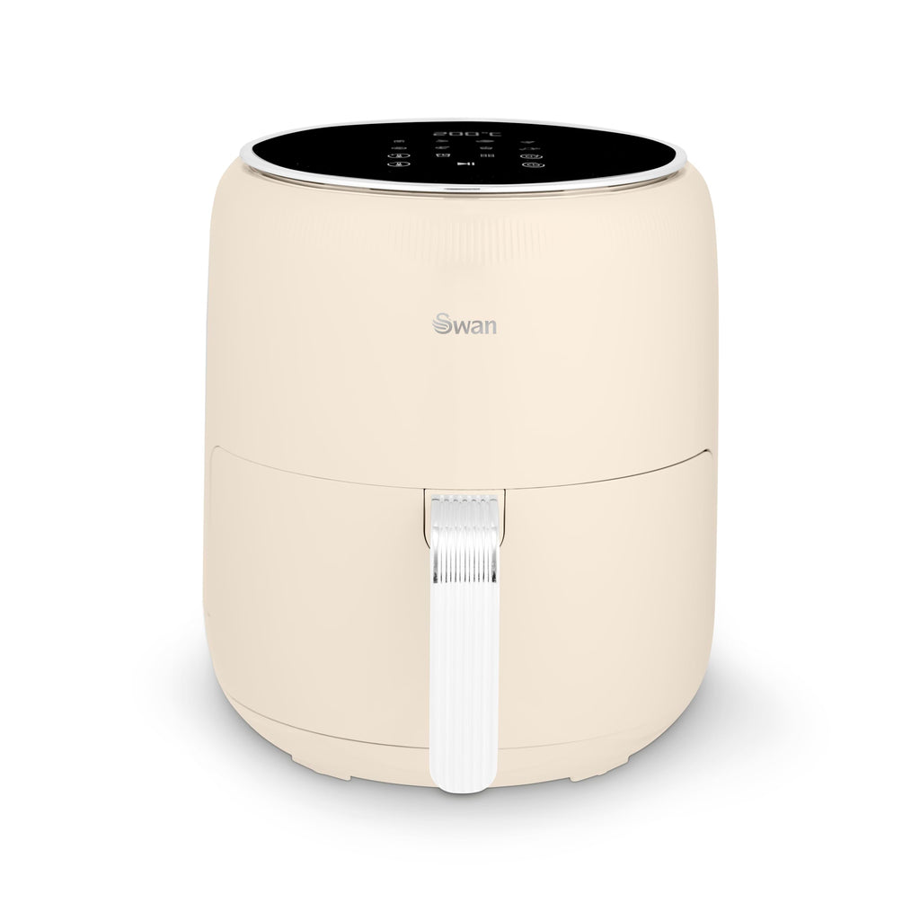 Swan Retro Digital Air Fryer – 4.5L 1500W with 8 Pre-Sets, Cream