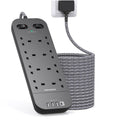 8-Way Surge Protected Power Strip | 5M Braided Extension Lead