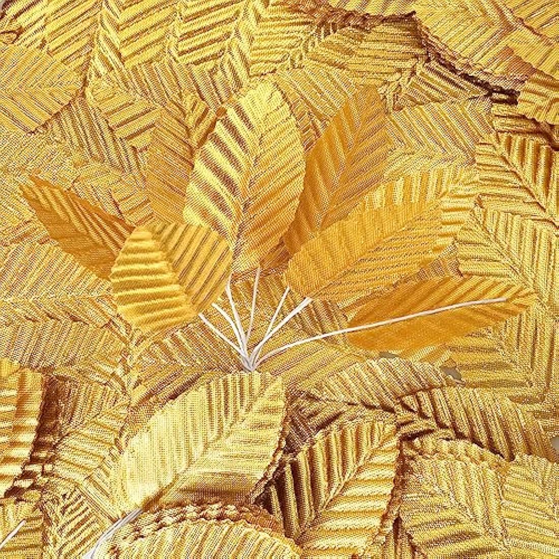 Jolof Store 200Pcs Gold Artificial Silk Rose Leaves for DIY Crafts