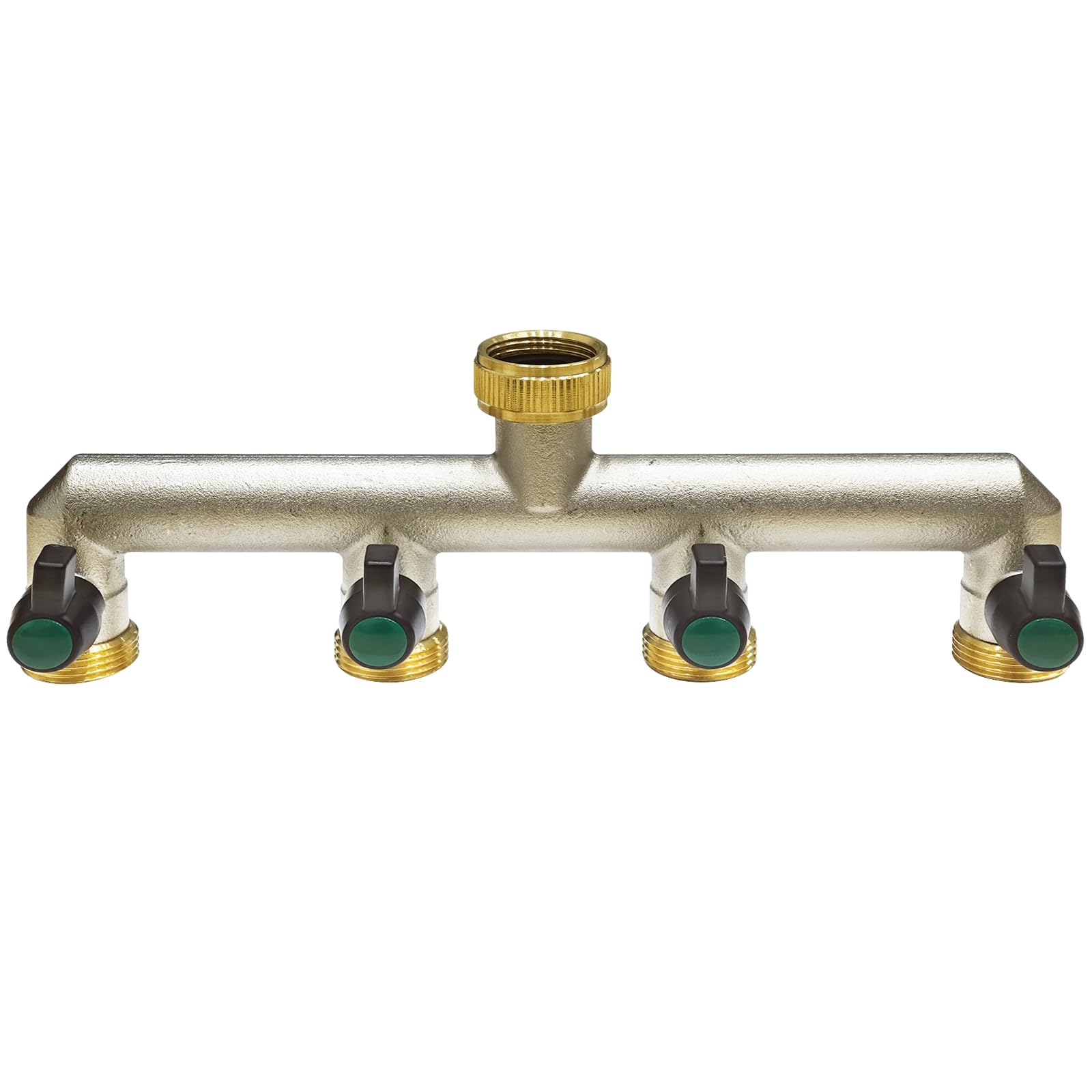 Photener 4-Way Brass Garden Hose Splitter | 3/4" Tap Connector Manifold